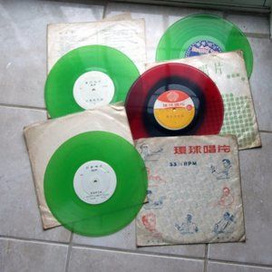 ANTIQUE COLORED 33 1/3 JAPANESE ALBUMS RARE